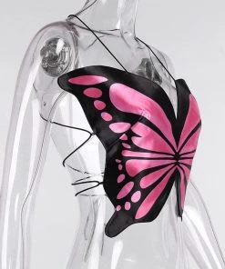 Own Saviour New In Butterfly Backless Crop