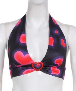 Own Saviour New In Heart Tie Halter Bra Crop