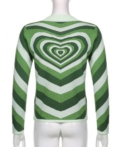 Own Saviour Green Heart Sweater