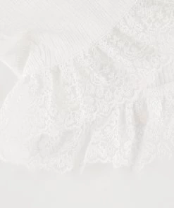 Own Saviour Tees + Tops White Frill Bow Crop