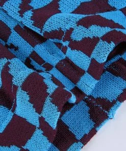 Own Saviour Blue Checkerboard Swirl Pants