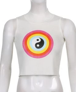 Own Saviour Rainbow Yin Yang Crop New In