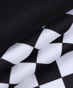 Own Saviour White Checkerboard Splice Mini Skirt New In