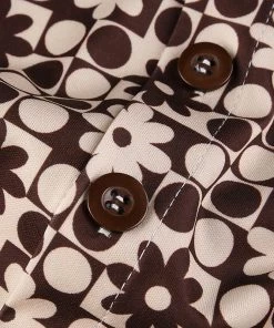 Own Saviour Brown Polka Flower Shirt New In
