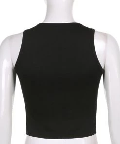 Own Saviour Black Butterfly Tank Crop New In