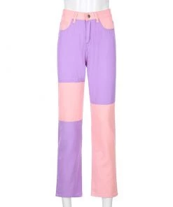 Own Saviour Pink/Purple/Blue Patchwork Jeans
