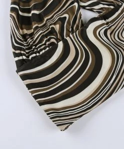 Own Saviour Brown Swirl Halter Crop