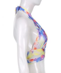 Own Saviour Tie Dye Halter Cross Crop