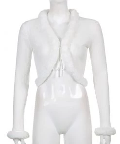 Own Saviour New In White Faux Fur Cardi