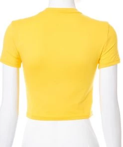 Own Saviour Yellow Smiley Crop Tee