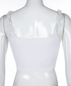 Own Saviour White Chunky Chain Strap Crop