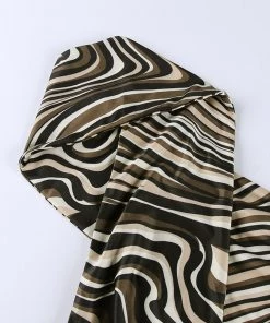 Own Saviour Brown Swirl Halter Crop