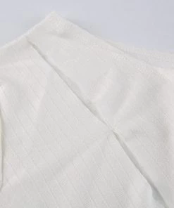 Own Saviour White Cold Shoulder Point Crop New In