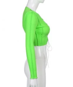 Own Saviour Contrast Tie Up Crop New In