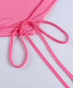 Own Saviour Tees + Tops Hot Pink Backless Crop