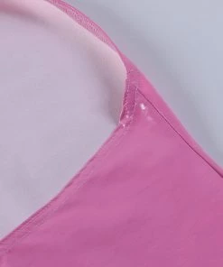 Own Saviour Pink Faux Leather Halter Mini Dress