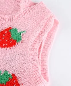 Own Saviour Tees + Tops Strawberry Knit Tank Top