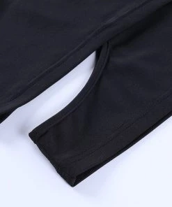 Own Saviour Tees + Tops Cut Out Black Crop