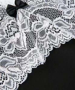 Own Saviour Dresses + Sets B+W Lace Trim Mini Dress