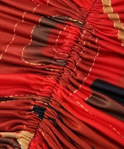 Own Saviour Y2K Orange Ruched Crop