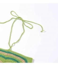 Own Saviour Tees + Tops Red Heart Crochet Halter Crop