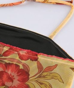 Own Saviour Floral Criss Halter Mesh Crop Tees + Tops