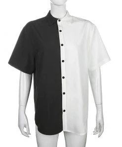 Own Saviour Long Monochrome Splice Shirt