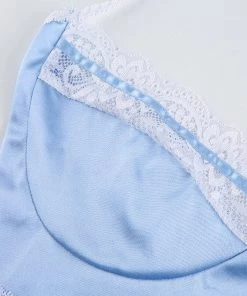 Own Saviour Lace Frill Halter Crop