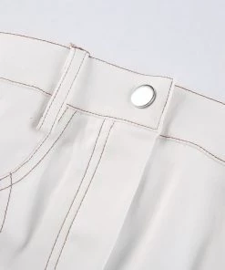 Own Saviour White Denim Bandeau Crop