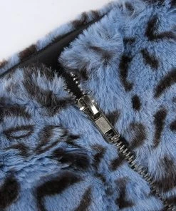 Own Saviour Tees + Tops Leopard Faux Fur Chain Crop