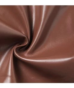 Own Saviour Tees + Tops Brown Faux Leather Crop