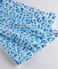 Own Saviour Blue Leopard Flare Pants