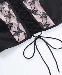 Own Saviour Tees + Tops Lace Butterfly Corset Crop