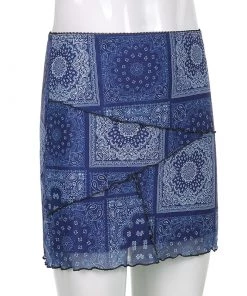 Own Saviour Patchwork Mesh Mini Skirt