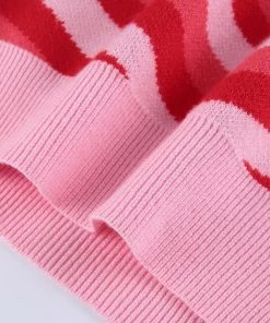 Own Saviour Red/Green/Brown Knit Heart Tank New In