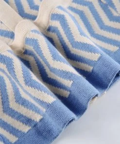 Own Saviour Blue Zig Zag Halter Top