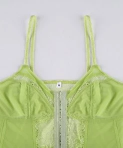 Own Saviour Neon Lace Corset Crop