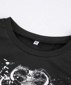 Own Saviour Black Ribcage Crop Tees + Tops