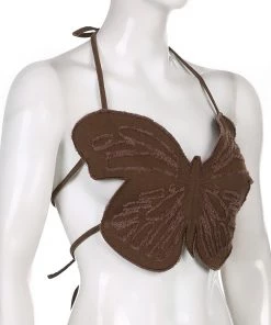Own Saviour Black/Brown/Blue Butterfly Crop