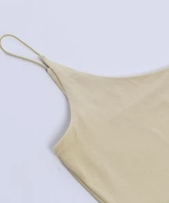 Own Saviour Tan String One Shoulder Crop