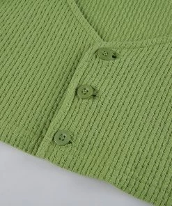 Own Saviour Green Button Crop New In