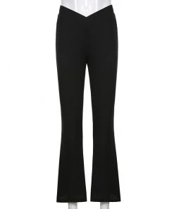 Own Saviour Low V Waist Black Flares