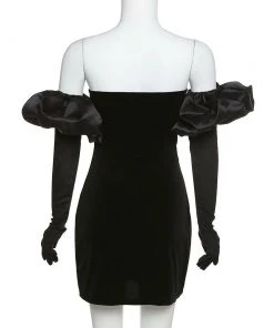 Own Saviour New In Puff Sleeve Gloved Mini Dress