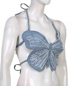 Own Saviour Black/Brown/Blue Butterfly Crop
