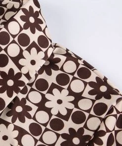 Own Saviour Brown Polka Flower Shirt New In