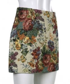 Own Saviour New In Vintage Look Floral Skirt