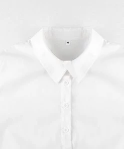 Own Saviour White Ruched Shirt Dress New In