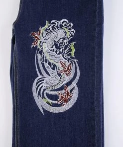 Own Saviour Blue Dragon Embroidery Jeans New In