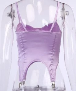 Own Saviour Purple Suspender Top Tees + Tops