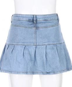 Own Saviour New In Denim Ruffle Mini Skirt